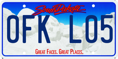 SD license plate 0FKL05