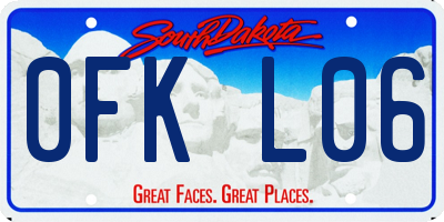 SD license plate 0FKL06