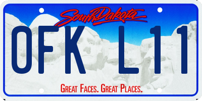 SD license plate 0FKL11