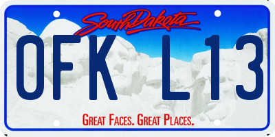 SD license plate 0FKL13
