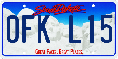 SD license plate 0FKL15