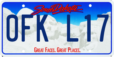 SD license plate 0FKL17