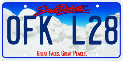 SD license plate 0FKL28