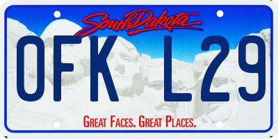 SD license plate 0FKL29