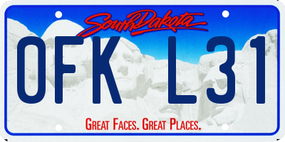 SD license plate 0FKL31