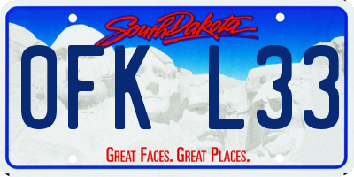 SD license plate 0FKL33