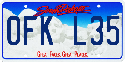 SD license plate 0FKL35