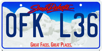 SD license plate 0FKL36