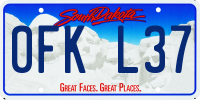 SD license plate 0FKL37
