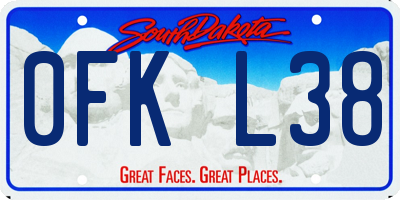 SD license plate 0FKL38