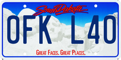SD license plate 0FKL40