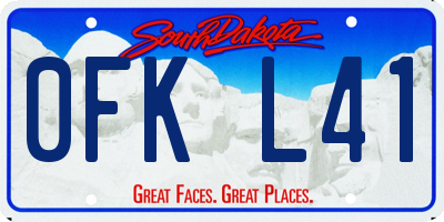 SD license plate 0FKL41