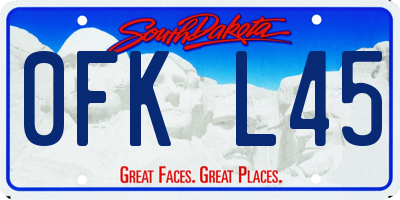 SD license plate 0FKL45