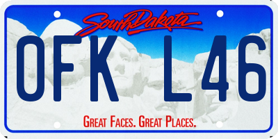SD license plate 0FKL46