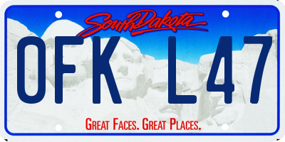 SD license plate 0FKL47