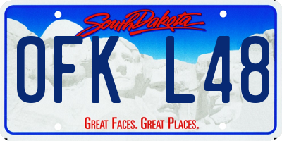 SD license plate 0FKL48