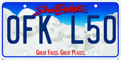 SD license plate 0FKL50