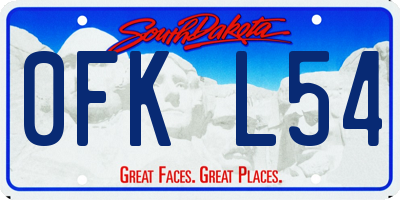 SD license plate 0FKL54