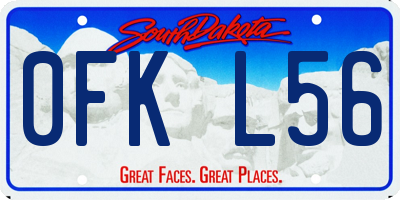 SD license plate 0FKL56