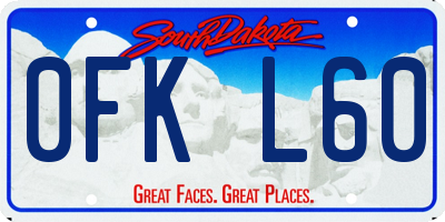 SD license plate 0FKL60