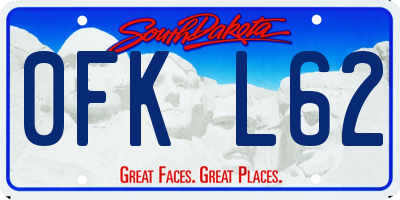 SD license plate 0FKL62