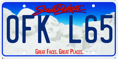 SD license plate 0FKL65