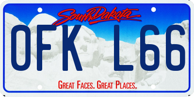 SD license plate 0FKL66