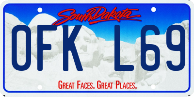 SD license plate 0FKL69