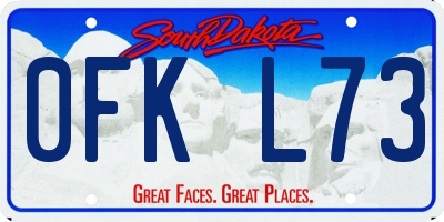 SD license plate 0FKL73