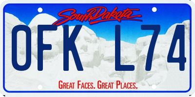 SD license plate 0FKL74