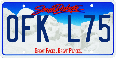 SD license plate 0FKL75