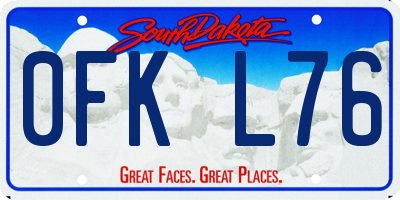 SD license plate 0FKL76