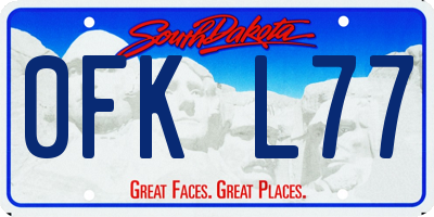 SD license plate 0FKL77