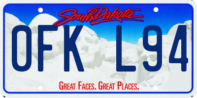 SD license plate 0FKL94