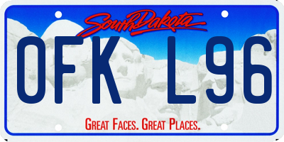 SD license plate 0FKL96