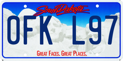 SD license plate 0FKL97