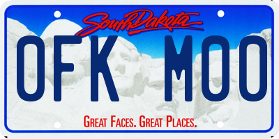SD license plate 0FKM00