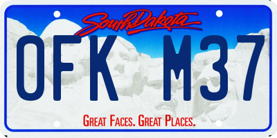 SD license plate 0FKM37