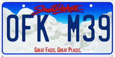 SD license plate 0FKM39