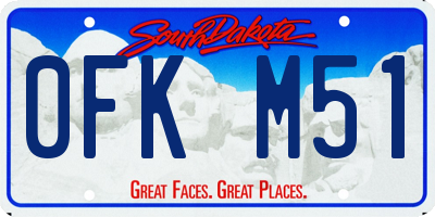 SD license plate 0FKM51
