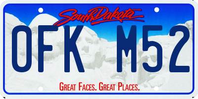 SD license plate 0FKM52
