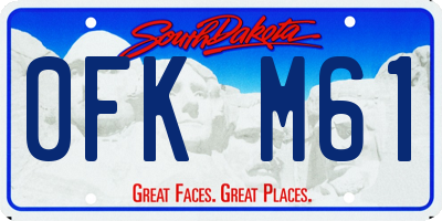 SD license plate 0FKM61