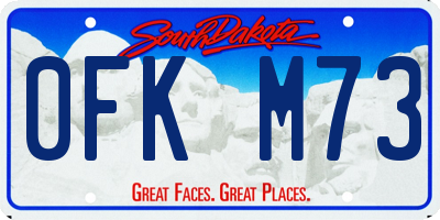 SD license plate 0FKM73
