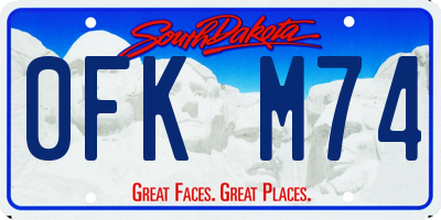 SD license plate 0FKM74