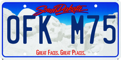 SD license plate 0FKM75