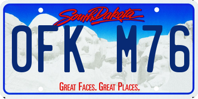 SD license plate 0FKM76