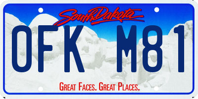 SD license plate 0FKM81