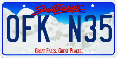 SD license plate 0FKN35