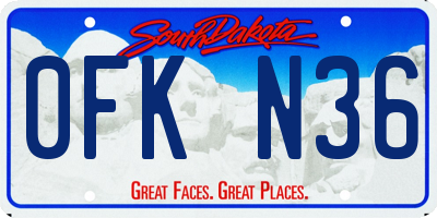 SD license plate 0FKN36
