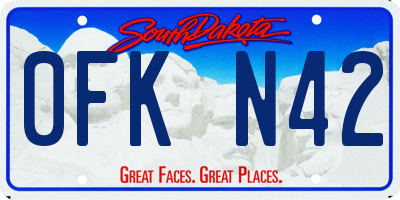 SD license plate 0FKN42